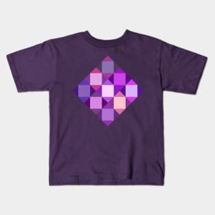 Abstract Tiles - purple tones Kids T-Shirt